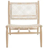 Bandelier Accent Chair in Light Natural / White by Safavieh