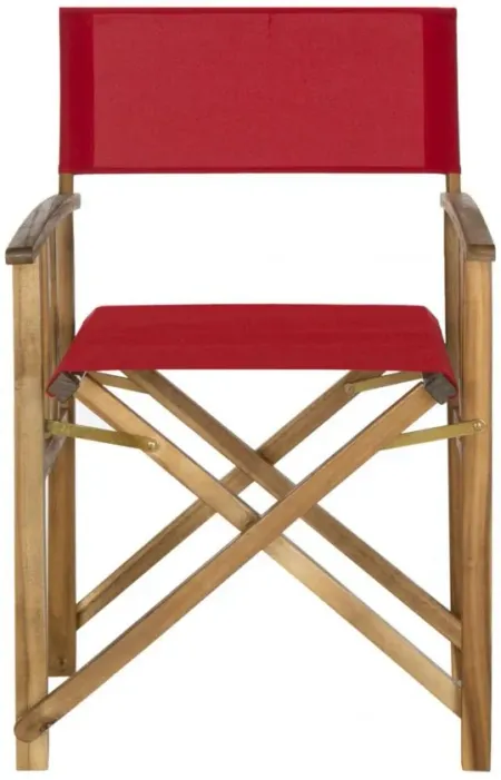 Laguna Outdoor Director Chair: Set of 2 in Red by Safavieh