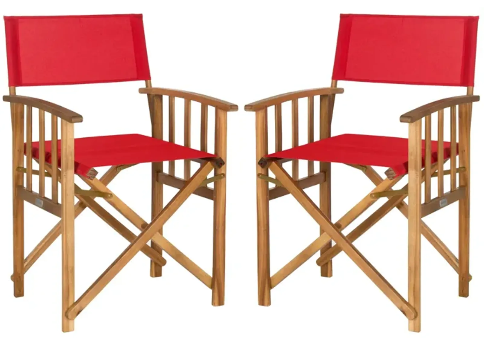 Laguna Outdoor Director Chair: Set of 2 in Red by Safavieh