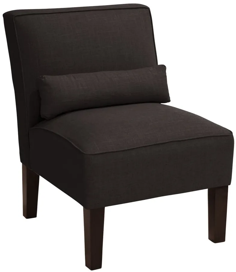 Flint Accent Chair in Linen Black by Skyline