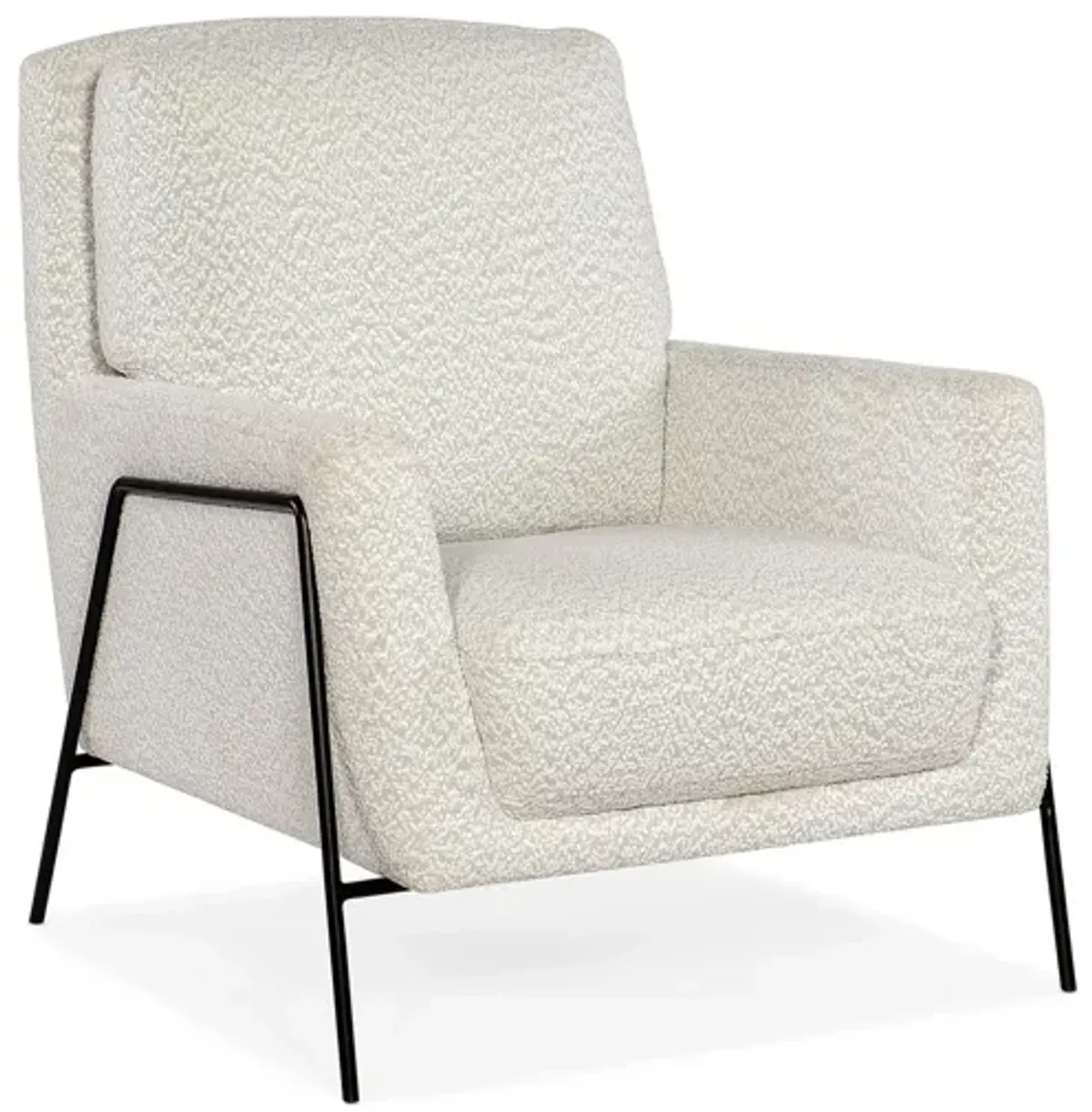 Amette Metal Frame Club Chair in White by Hooker Furniture