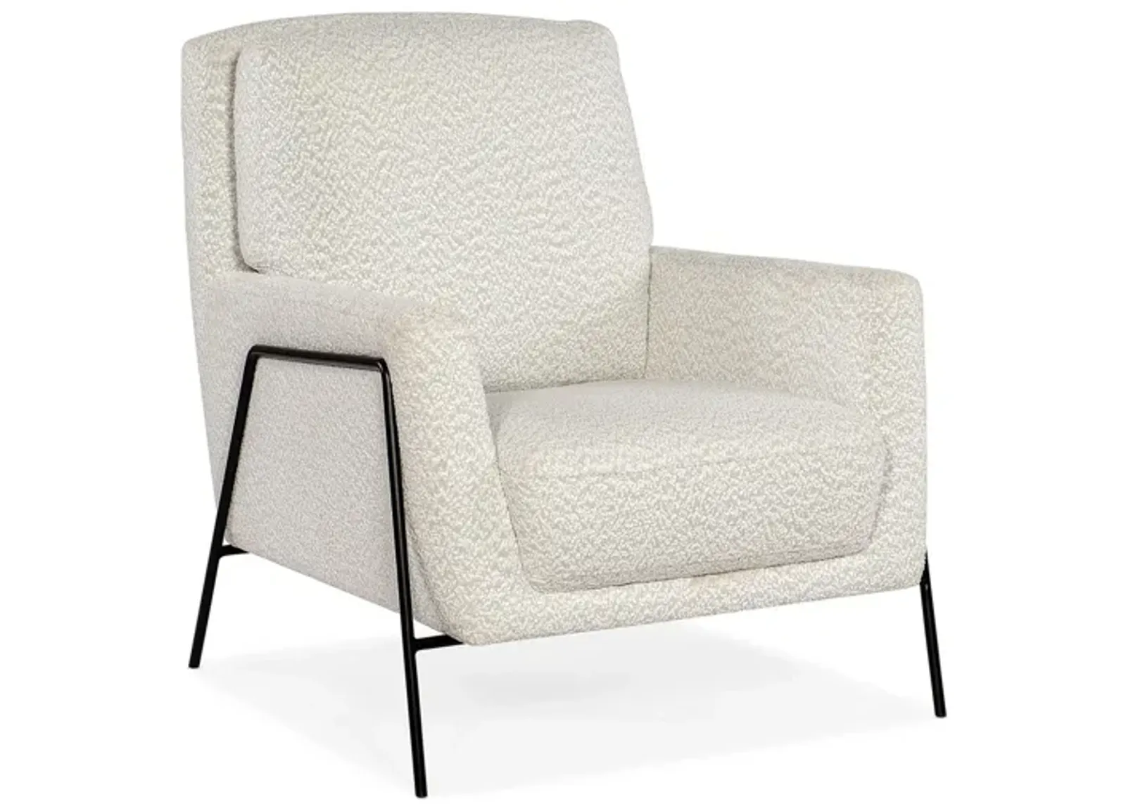 Amette Metal Frame Club Chair in White by Hooker Furniture