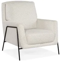 Amette Metal Frame Club Chair in White by Hooker Furniture
