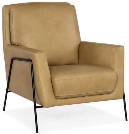 Amette Metal Frame Club Chair in Brown by Hooker Furniture