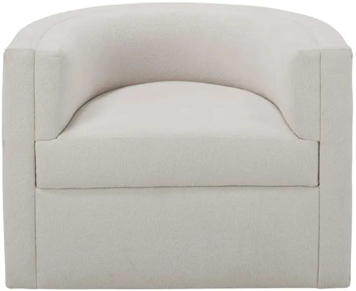 Remmi Swivel Chair in Kelly Ivory by Jonathan Louis