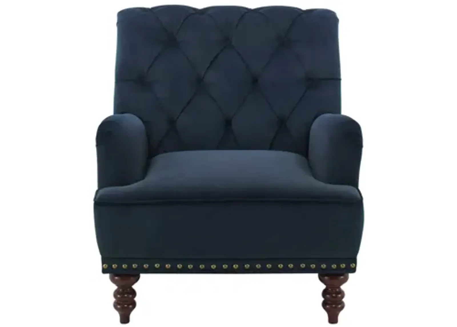 Camila Tufted Accent Chair in Navy by Bellanest