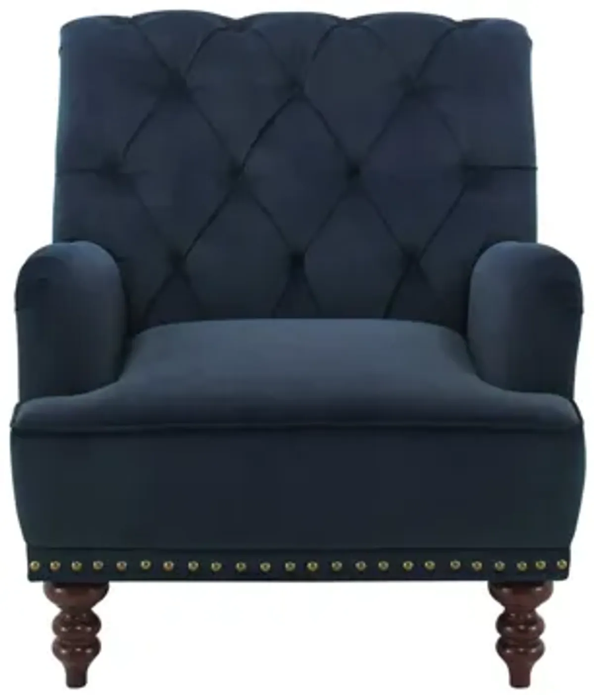 Camila Tufted Accent Chair in Navy by Bellanest