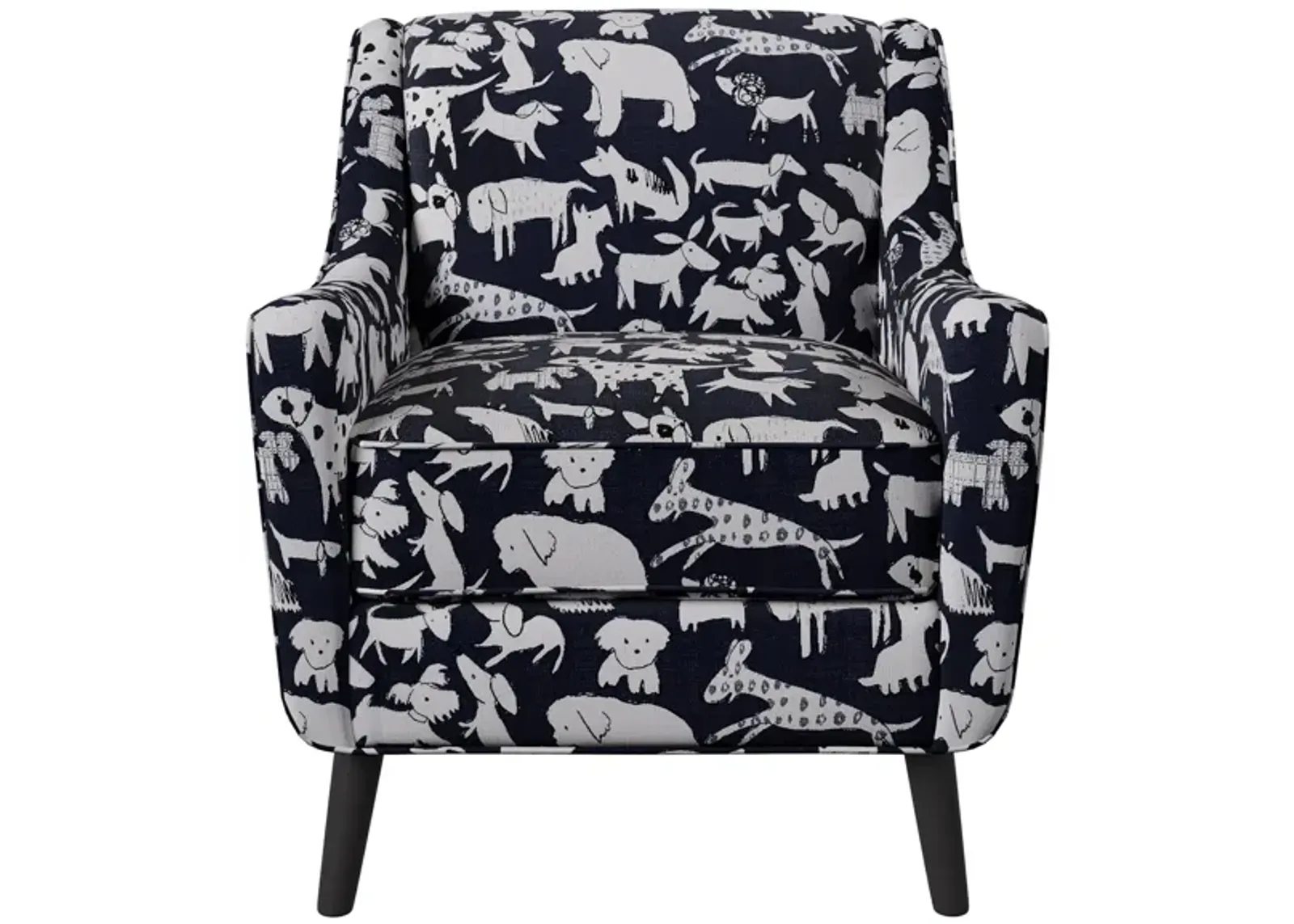 Daine Accent Chair in Doggie Navy by Fusion Furniture