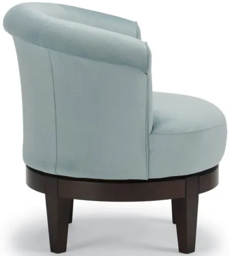 Nevie Swivel Chair in Aqua by Best Chairs