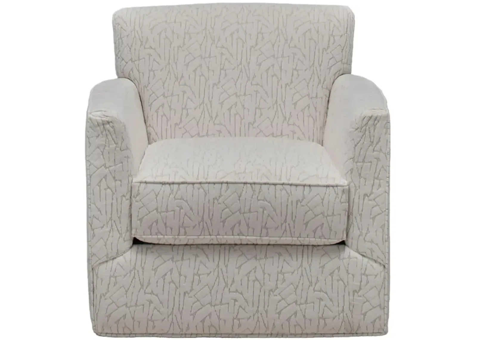 Hakimi Swivel Accent Chair in Hakimi Ivory by Jonathan Louis