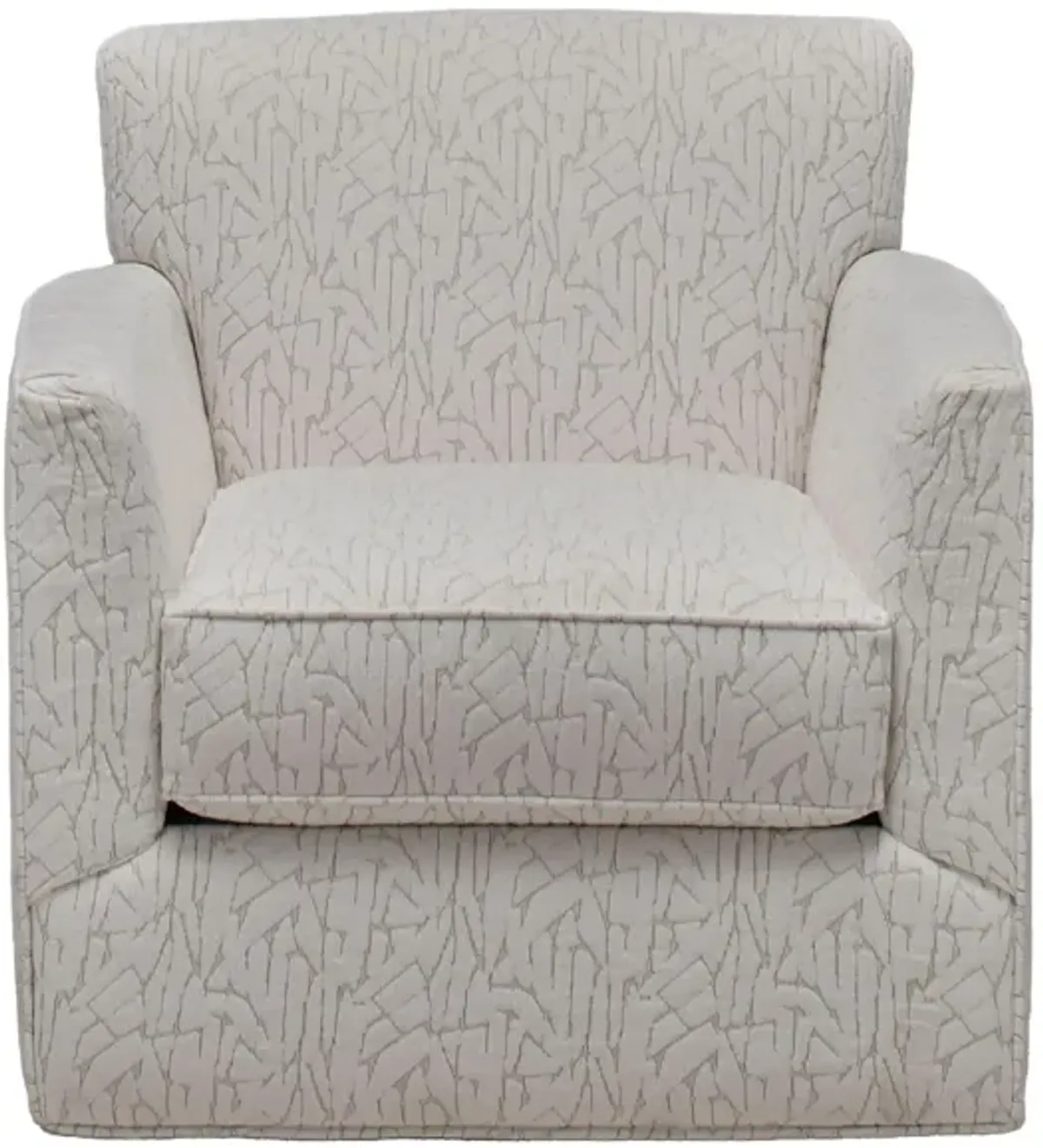 Hakimi Swivel Accent Chair in Hakimi Ivory by Jonathan Louis