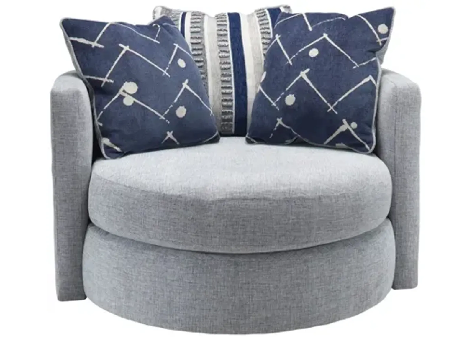 Alston Swivel Chair in Persia Indigo by Albany Furniture