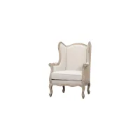 Guinevere Accent Chair in Light Sand/Burlap by New Pacific Direct