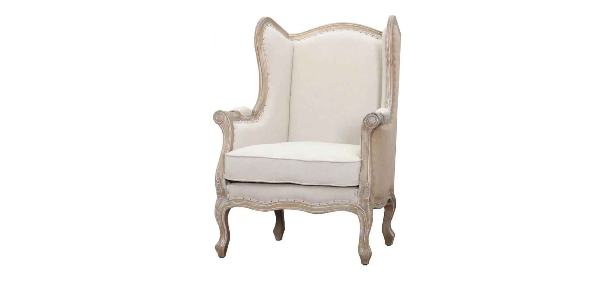 Guinevere Accent Chair in Light Sand/Burlap by New Pacific Direct