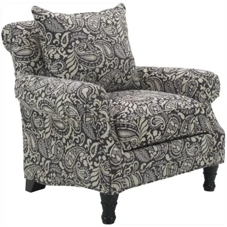 Wilkinson Accent Chair in Hyde Zinc by H.M. Richards