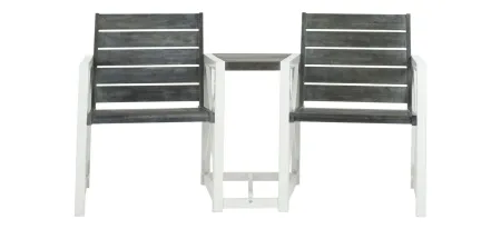 Jovanna Outdoor Bench in White / Gray by Safavieh