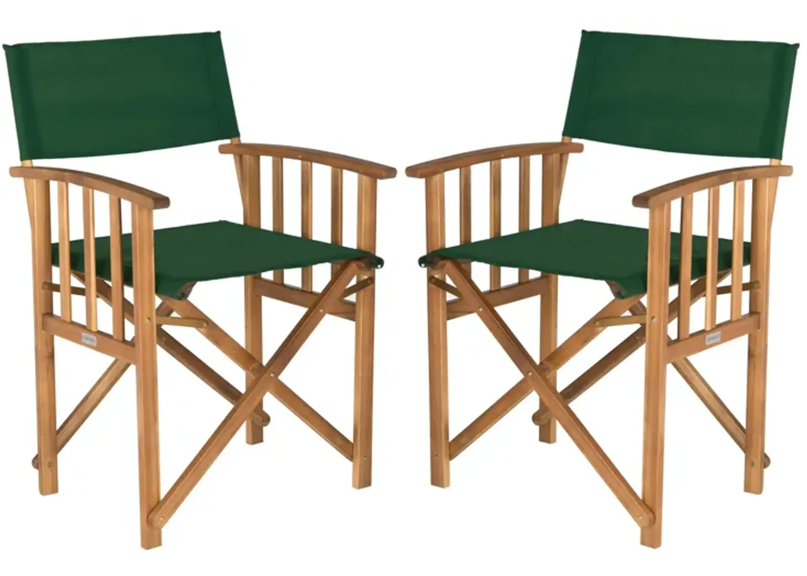 Laguna Outdoor Director Chair: Set of 2 in Green by Safavieh