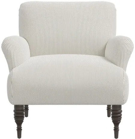 Melvin Chair in Oxford Stripe Taupe by Skyline