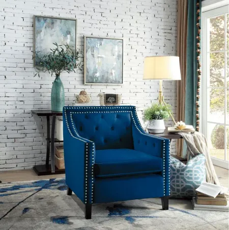 Avina Accent Chair in Navy by Homelegance