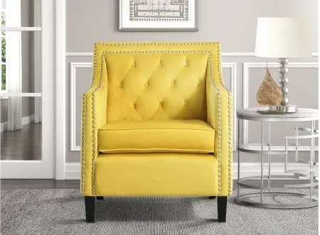 Avina Accent Chair in Yellow by Homelegance