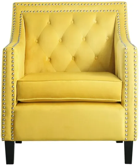 Avina Accent Chair in Yellow by Homelegance
