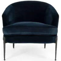 Aurelia Accent Chair in Midnight Blue by Classic Home