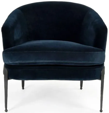Aurelia Accent Chair in Midnight Blue by Classic Home
