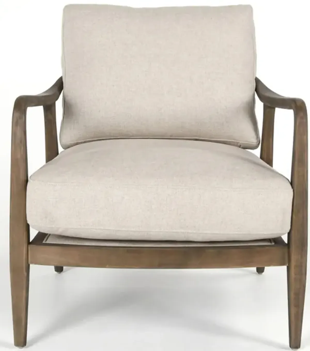 Lennon Accent Chair in Natural Beige Upholstery, by Classic Home