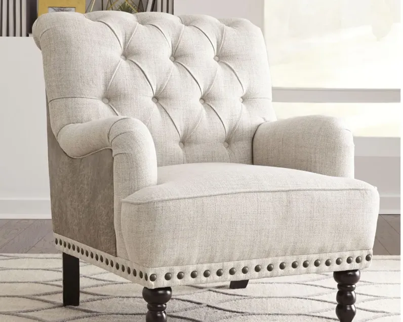 Tartonelle Accent Chair in Ivory/Taupe by Ashley Furniture