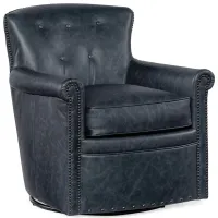 Swivel Club Chair in Blue by Hooker Furniture