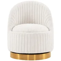 Leela Swivel Accent Chair in Cream by Manhattan Comfort