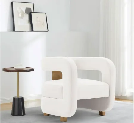 Amirah Accent Chair in White by Manhattan Comfort