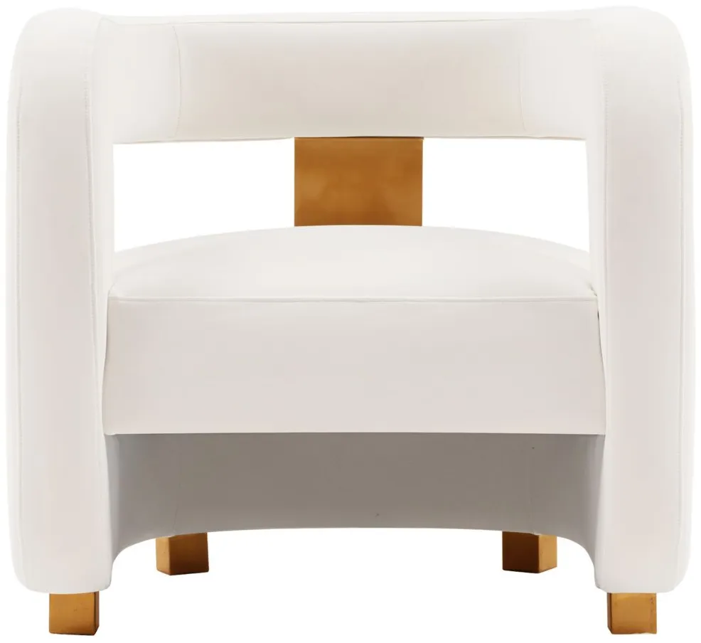Amirah Accent Chair in White by Manhattan Comfort