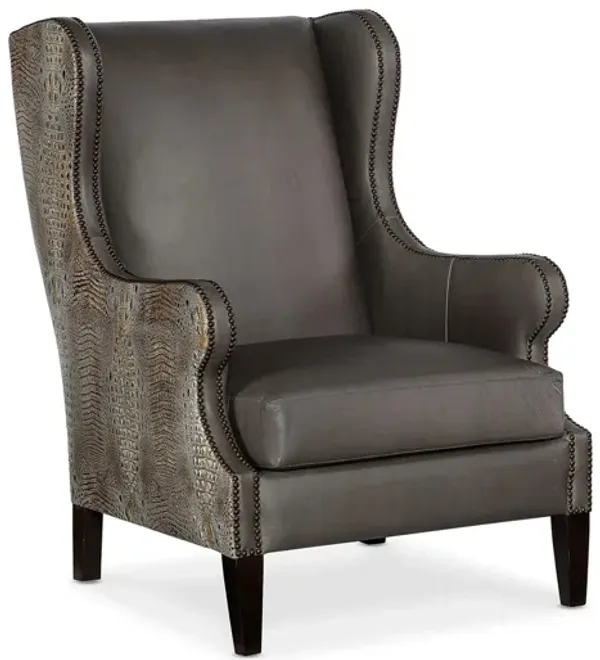 Club Chair with Faux Croc