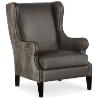 Club Chair with Faux Croc in Grey by Hooker Furniture