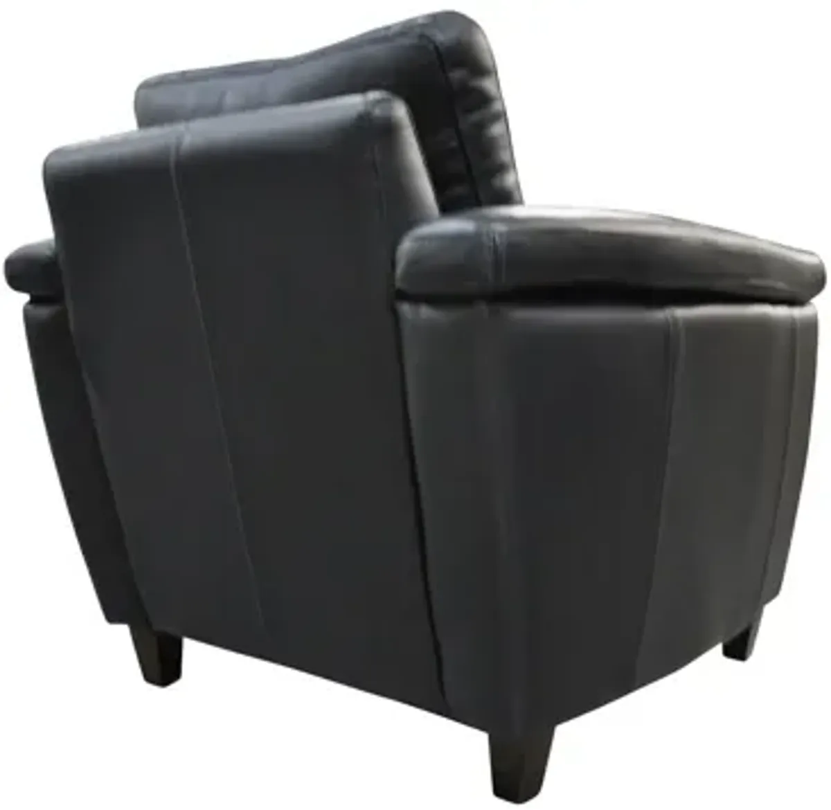 Ellis Chair in Denver Black by Omnia Leather