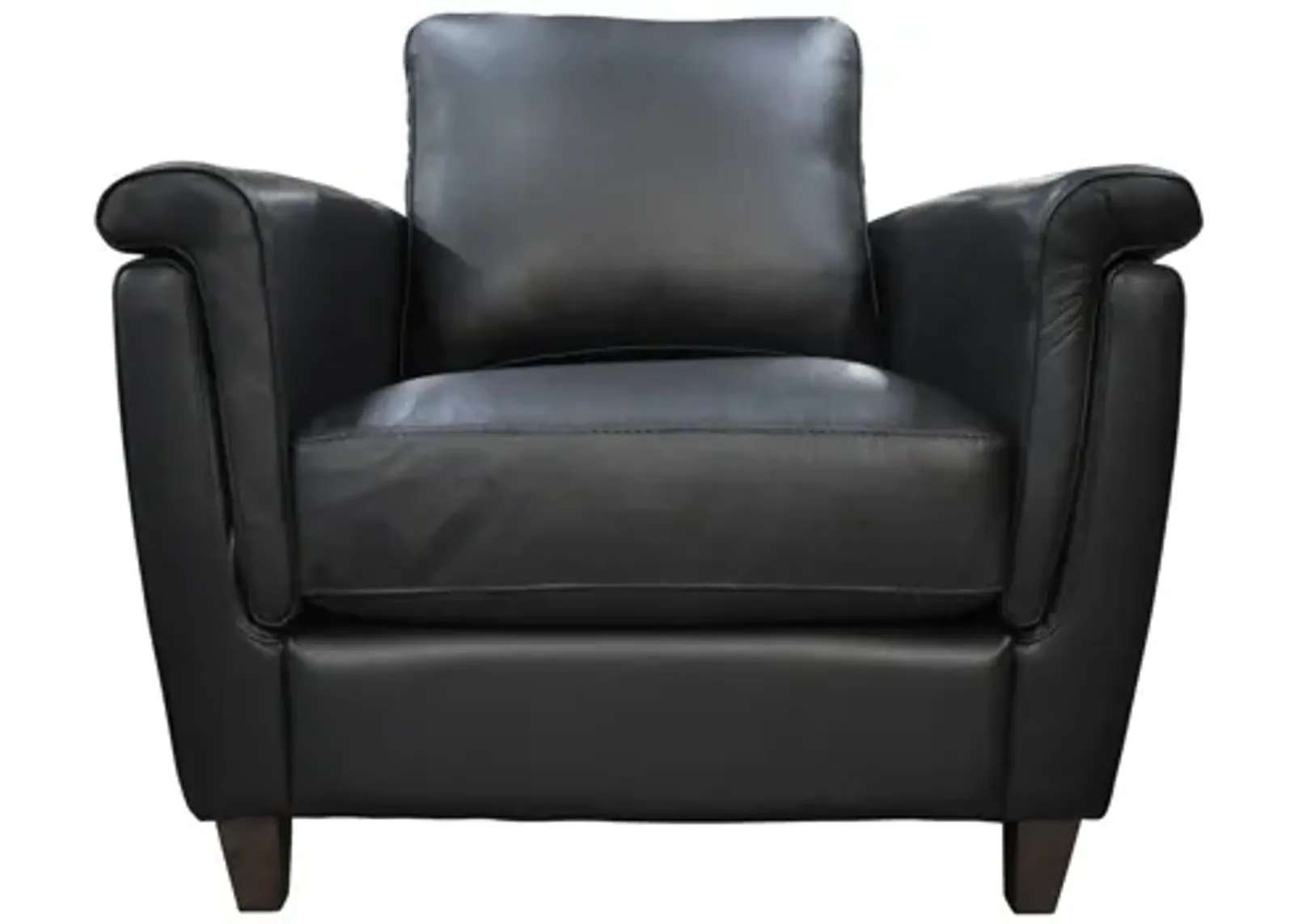 Ellis Chair in Denver Black by Omnia Leather