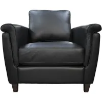 Ellis Chair in Denver Black by Omnia Leather