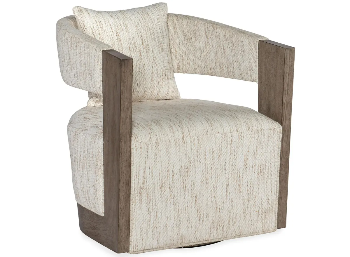 Calloway Peak Swivel Chair in Beige by Hooker Furniture