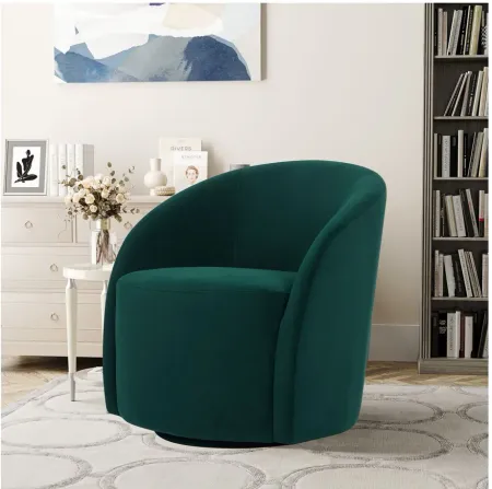 Otto Swivel Accent Chair in Green by Lifestyle Solutions