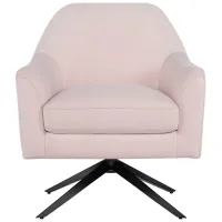 Beatrice Swivel Accent Chair in Blush by Lifestyle Solutions