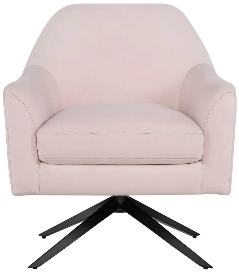 Beatrice Swivel Accent Chair in Blush by Lifestyle Solutions