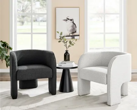 Matteo Accent Chair in Boucle Black by New Pacific Direct