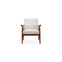 Arch Duke Accent Chair in White and Amber by Manhattan Comfort