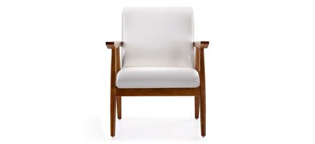 Arch Duke Accent Chair in White and Amber by Manhattan Comfort