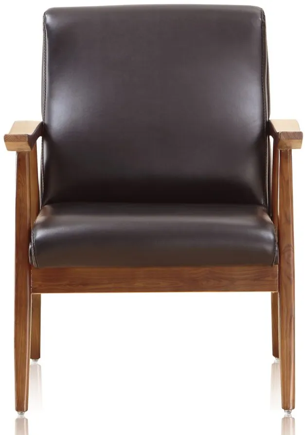 Arch Duke Accent Chair in Black and Amber by Manhattan Comfort