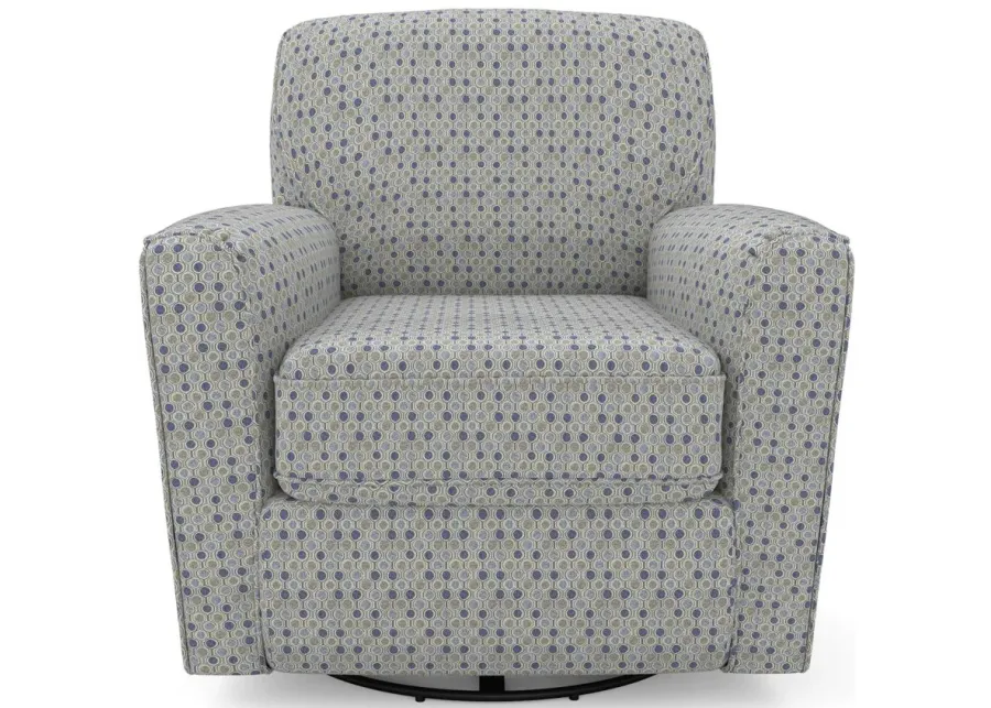 Bree Swivel Glider in SMOKE BLUE 31002 by Best Chairs