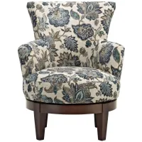Lisbeth Swivel Accent Chair in Blue by Best Chairs