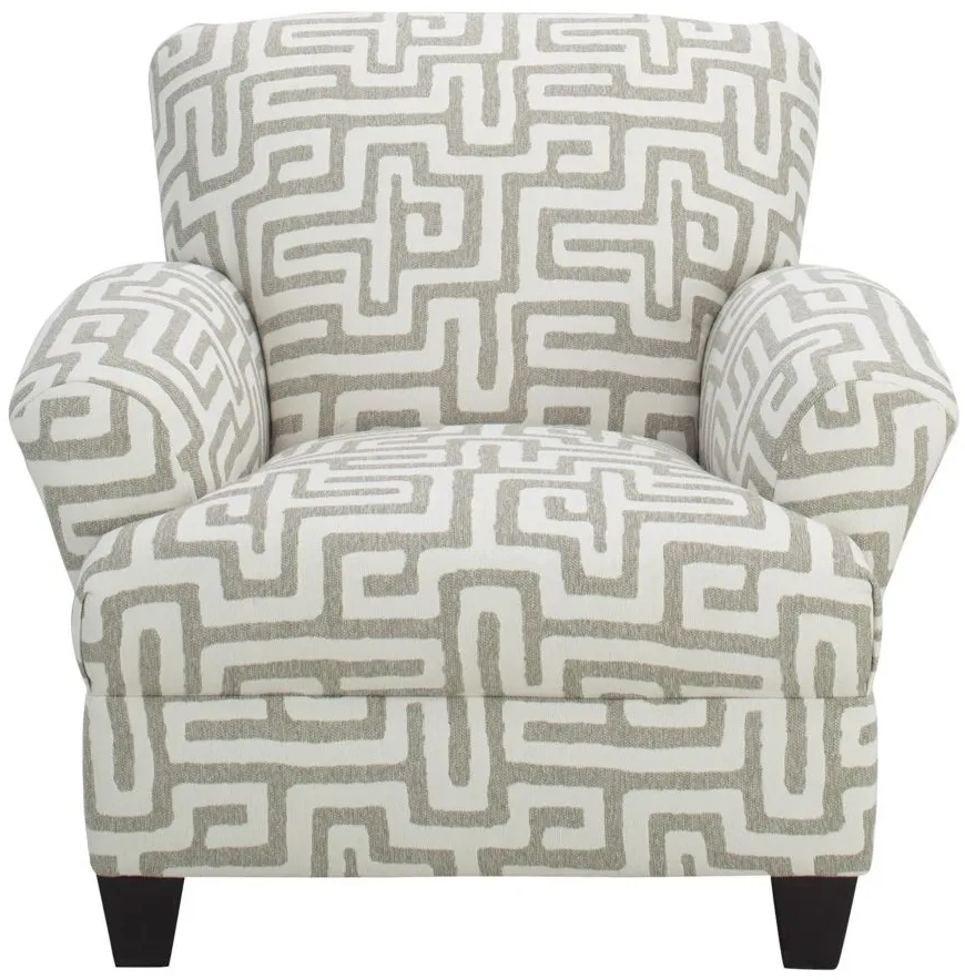 Marisa Chenille Accent Chair in Beige by Corinthian
