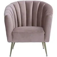 Rosemont Accent Chair in Blush and Gold by Manhattan Comfort